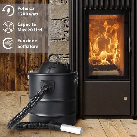TrAdE Shop Traesio - Aspiracenere Elettrico 1200w Serbatoio Capacità 20lt Aspirapolvere Cenere 4900 - (1/4)