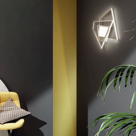 Plafoniera Led GALAXY 60x65 cm in metallo Oro e diffusore in acrilico (1/3)