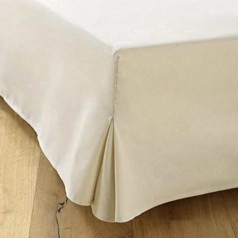 Bed Skirt 90 x 190 cm 4 Ruffles of 30 cm for Bed Base 90 x 190 cm with Feet Bed Cover 90 x 190 cm Ecru Made in Europe Bed Skirt 90 x 190 cm Bed Base Protector 90 x 190 cm Bed Base Top (1/5)
