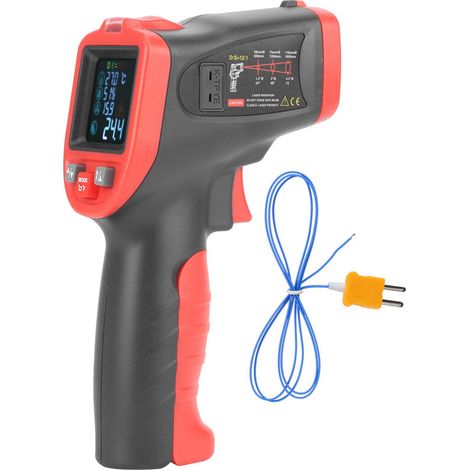 Thermomètre infrarouge sans contact numérique industriel tenu dans la main 50℃650℃ avec KThermocouple (1/5)