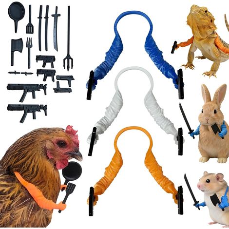 bras de poulet imprimés en 3D à fixer aux poulets, 16 accessoires amusants pour les mains et le cou des poulets, costumes de poulet à porter (1/5)