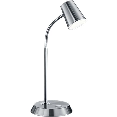 Lampe de table LED tactile 6,9W, 660lm, 3000K, Nickel mat et blanc - Trio - Narcos (1/3)