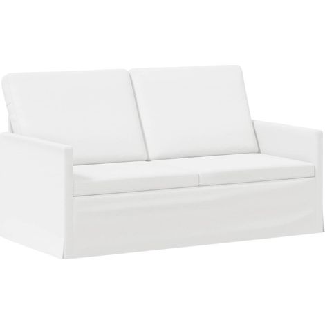 Sofá de 2 plazas Blanco 150 x 81 x 82 cm Tela vidaXL (1/5)