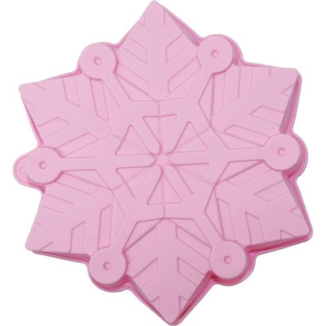 Stampo in silicone per torte a forma di fiocco di neve – stampo da forno resistente al calore per creazioni culinarie, ideale per biscotti di Natale e decorazioni dettagliate - Crezuo