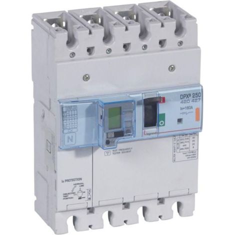 Interruttore differenziale elettronico con unità di misura DPX³250  potere di interruzione 25kA 400V - 4P - 160A - LEG420427