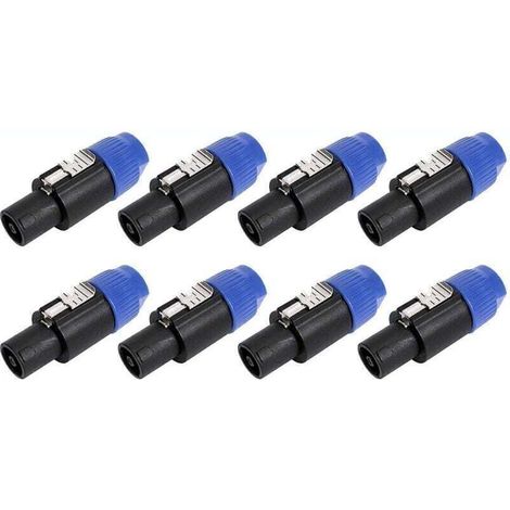 Bardusch-Lot de 8 Connecteurs Audio Prise Haut-Parleur 4 Pôles Verrouillage Torsadé tible Speakon NL4FC NL4FX NLT4X (1/3)