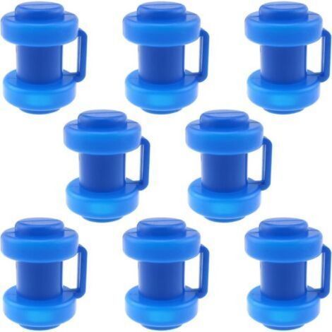 Lot de 8 cache-poteaux de trampoline, embouts de poteaux de filet, embouts de tubes de trampoline bleus, embouts en plastique PP 70 mm/2,75 pouces, adaptés à tous types de trampolines (1/5)