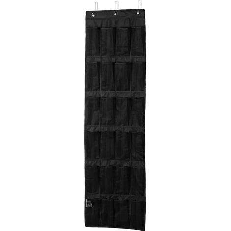 Casier suspendu basique, avec 24 poches, noir, 47 x 6,3 x 165 cm (1/5)