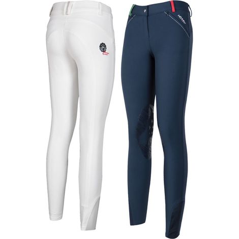 ITA 36, Bianco: Pantaloni da donna in tessuto super-X modello Giulia