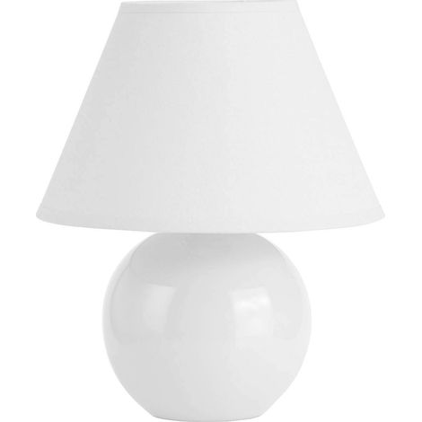 BRILLIANT lampada Primo lampada da tavolo bianca 1x D45, E14, 40W, adatto per proiettori a caduta (non inclusi) Scala da A ++ a E Con interruttore a cavo (1/2)