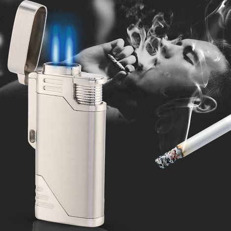 Cigarette automatique sûre, élégante et légère sans briquet à gaz (argent) (1/5)