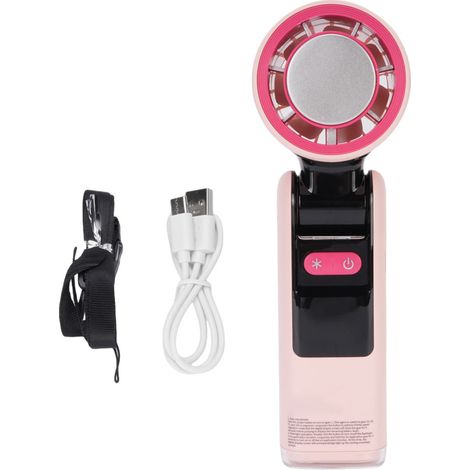 Ventilateur Rafraîchissant Rose – USB Rechargeable – 100 Vitesses – Pliable – LED – Plein Air