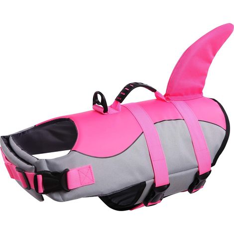 Verstellbare Hundeschwimmweste mit weichem Griff, Schwimmweste für Haustiere für Pool, Strand und Bootfahren, rosa, XS (1/5)