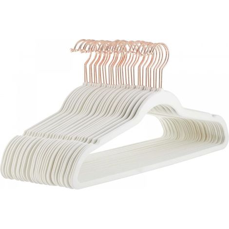 Cintres en velours fin, antidérapants, lot de 30 (1/4)