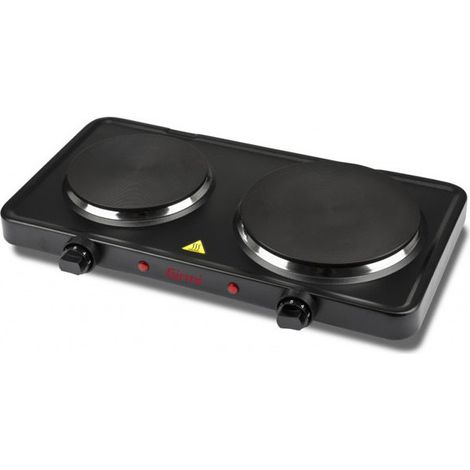 Girmi PE36 Plancha eléctrica de superficie plana con 2 fuegos