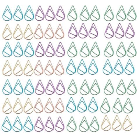 Trombones Fantaisie en Métal,200 Petits Trombones Bureau en Forme de Goutte d’Eau,Pratiques pour Organiser Papiers,Documents et Photos,Accessoires de Bureau Élégants,Idéaux pour le Bureau et la Maison (1/5)