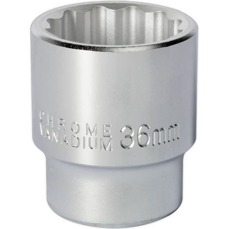 Sealey 36mm 3/4""Sq Drive Standard WallDrive Socket 12pt Chrome S34/36