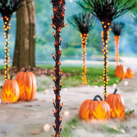 Lanterne Citrouille Halloween à Piles - Décoration Flamme Lumineuse pour Fête et Maison (1/5)