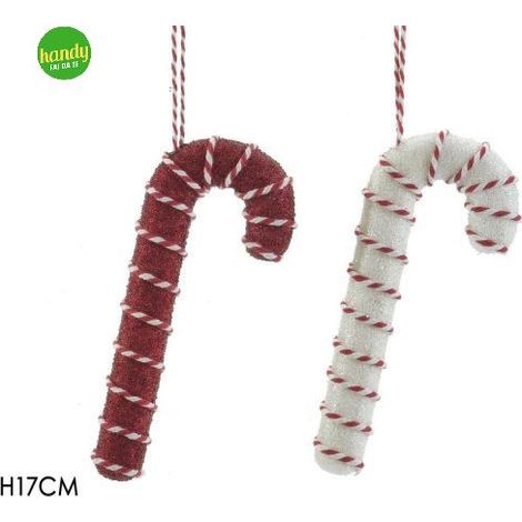 Pendaglio Bastoncino General Trade H 17cm Bianco/Rosso Modelli Assortiti