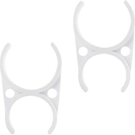 4 Pièces Clips de Tuyau en Plastique, 47x57x97mm Pinces pour Filtre à Eau, Pinces Doubles pour Filtres de Réfrigérateur