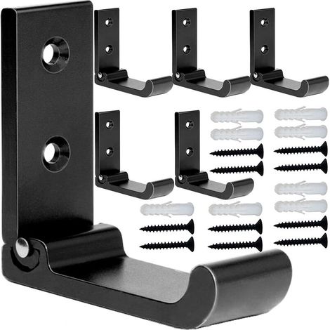 6 Crochets Manteaux Aluminium Porte-Serviettes (1/4)