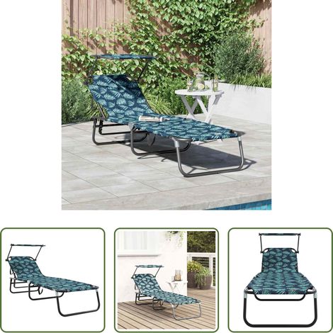 Faltbare Sonnenliege - Klappbare Sonnenliege Mehrfarbig 190 x 57 x 81 cm Oxford (1/5)