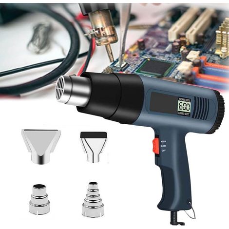 Pistolet thermique portable 2500 W 110 V/220 V Températures réglables Pistolet thermique électrique Peut être utilisé pour la soudure, le soudage du PVC (1/5)