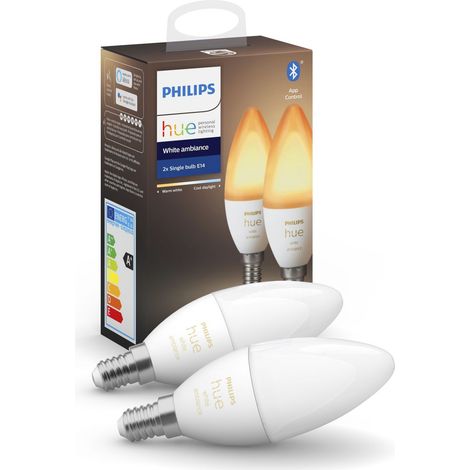 Philips Hue White Ambiance LED-Lampe Weiß E14 (1/3)