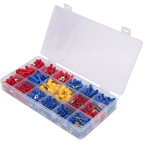 Kit 520 pièces connecteurs électriques, bornes serties à froid, coffret industriel, cosses et douilles, matériel de câblage professionnel. (1/5)