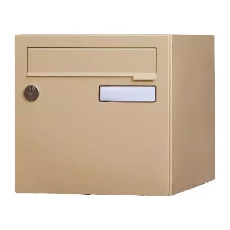 Boîte aux lettres/colis sécurisée Interval RENZ - Double face - L 285 x H 285 x P 400 mm - Beige brillant - ral 1001B