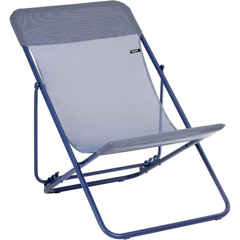 Mehrpositions-Klapp-Liegestuhl : Breite 58 cm - Maxi Transat - Batyline® Iso - Blau Indigo - Lafuma Mobilier