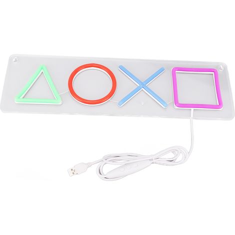 Lumière Néon Icône Dimmable LED USB, Décoration Murale pour Salon Gaming, Bar, Anniversaire, Panneau Néon Portable (1/5)