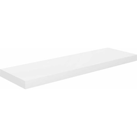 Maison Exclusive - Schweberegal Hochglanz-Weiß 80x23,5x3,8 cm MDF