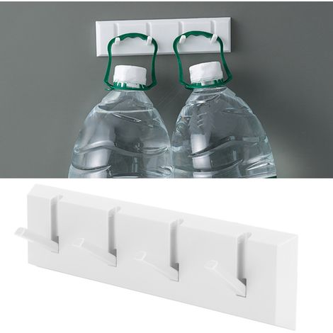 Wandhaken ohne Bohren für Garderobe, Schlüsselhalter, Hutablage, Badezimmertür-Wanddekoration (weiß) (1/5)