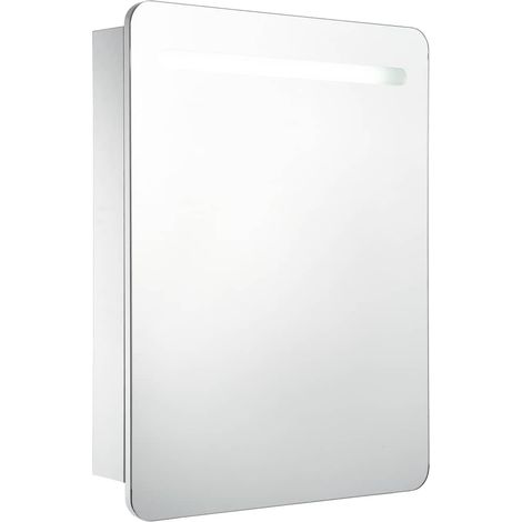 vidaXL Mueble de baño con espejo LED 60x11x80 cm (1/2)