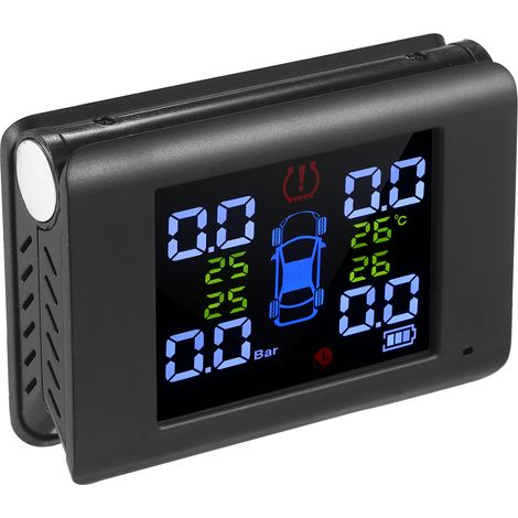 Système de surveillance de la pression des pneus (TPMS) externe à double usage avec grand écran haute définition et écran alimenté à l'énergie solaire. (1/3)