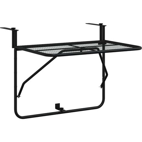 Maison Exclusive - Balkontisch Schwarz 60x40 cm Stahl