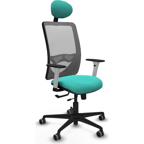 Chaise de bureau piqueras y crespo Zulema gris turquoise confort (1/2)