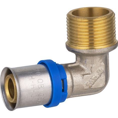 Multistrato a pressare raccordo a gomito multiprofilo maschio M20x27 Ø20 NOYON & THIEBAULT