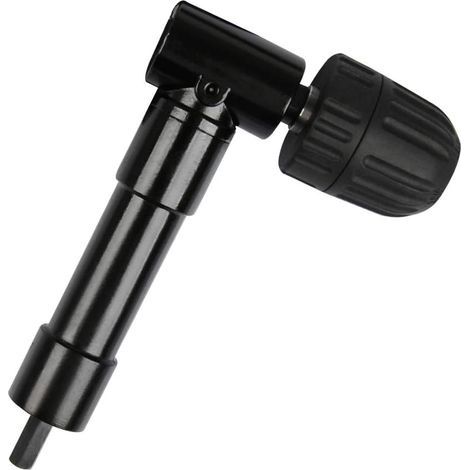 Mandrin à Angle Droit 90° Auto-Serrant, Mandrin Coude de Perceuse à Dégagement Rapide Embout Visseuse Renvoi d'angle Adaptateur de Foret de Mandrin Renvoi d'angle Droit pour Perceuse (1/5)