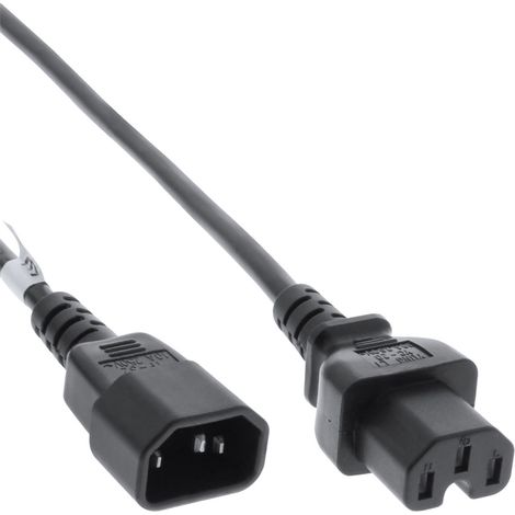 Prolunga Inline 2 metri nera cavo H05V2V2-F