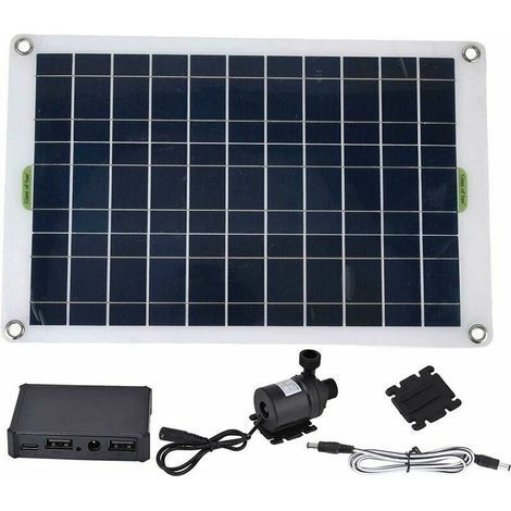 Pompe à eau solaire. Pompe solaire submersible silencieuse pour fontaine. débit de 800 l/h. Pompe solaire 12 V. 50 W pour fontaine. idéale pour la maison et le jardin. (1/5)