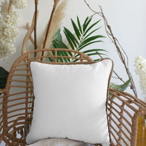 Coussin Déco "Natura" 40x40cm Blanc (1/2)