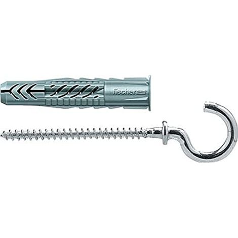 Fischer 25x Tassello Universale UX 6 x 35 RH con bordo e gancio tondo - 94407 (1/3)