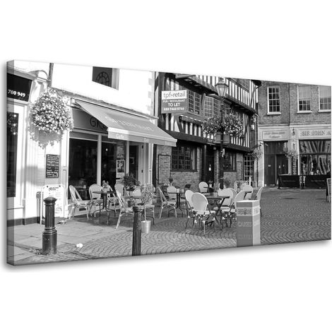 Leinwanddruck Architektur Café 80x40 cm