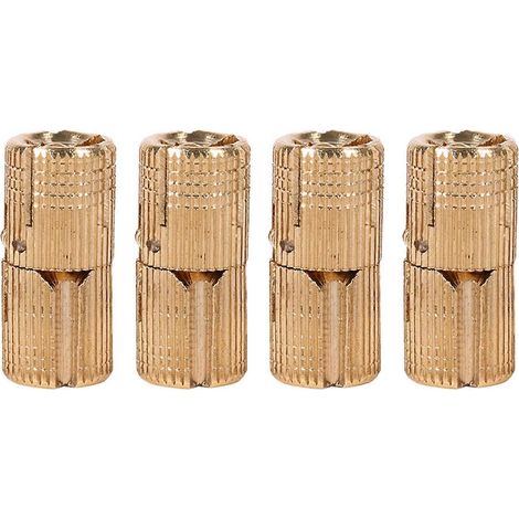 Lot de 4 charnières invisibles en cuivre pour portes de placard, idéales pour les plans de travail et les projets de bricolage (10 mm). (1/4)