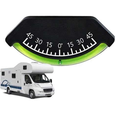 Niveau à bulle pour camping-car Système de nivellement à bulle adhésif - Inclinomètre Étanche Autocollant pour Aventuriers, Camping, Navigation, Bateaux, Camions et Véhicules de (1/5)