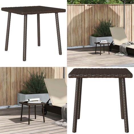 VidaXL Table basse de jardin rectangulaire marron 40x40x37 cm rotin (1/5)