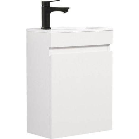Meuble de Salle de Bain pour invités Blanc 40 cm
