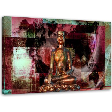 Tableau sur toile Abstrait Peinture de Bouddha 60x40 (1/5)